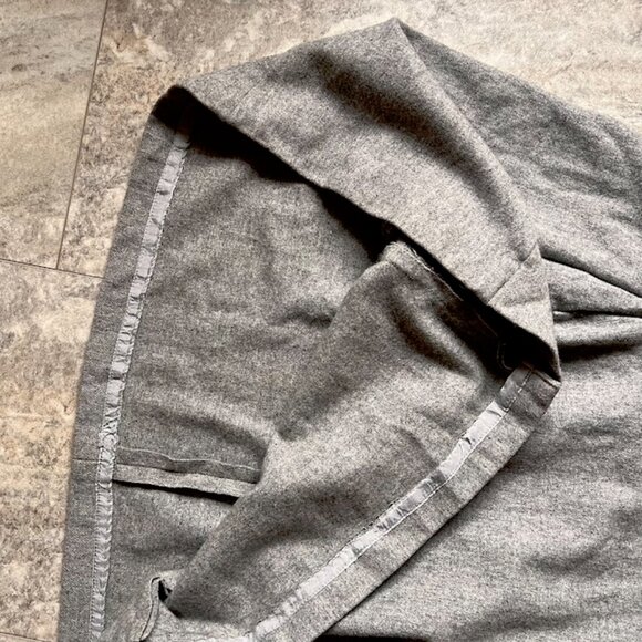 Vintage Wool Skirt with Front Pleats, Knee Length - Picture 4 of 16